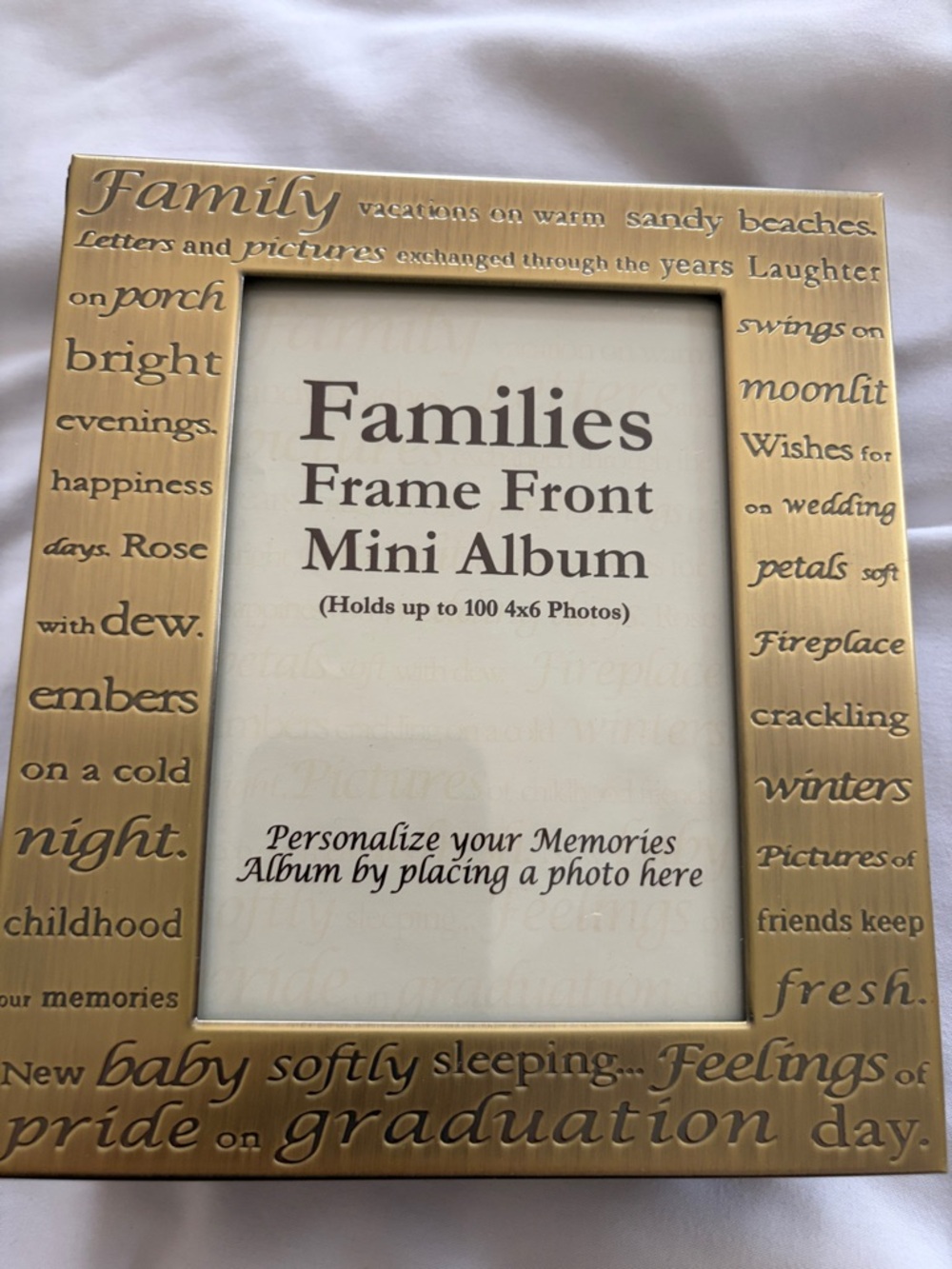 Families Frame Front Mini Album Photo Frame - Gold